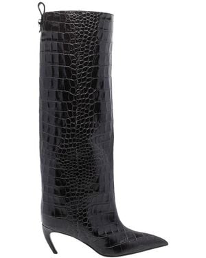The Attico Lea Pump Boots - Black