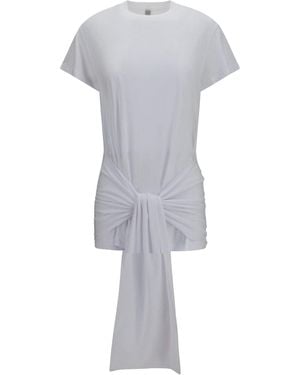 TOTEME T-Shirt Draped-Waist Jersey - Gray