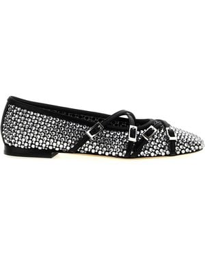Mach & Mach Mach & Mach 'Crystal Net' Ballet Flats - Black