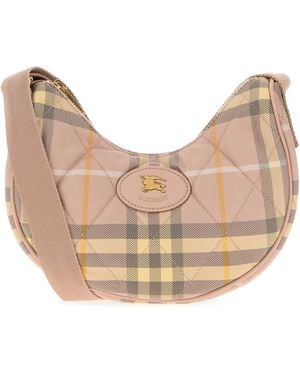 Burberry Embroidered Fabric Crossbody Bag - Natural