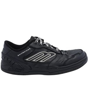 Balenciaga Hamptons Worn-Out Sneakers - Black