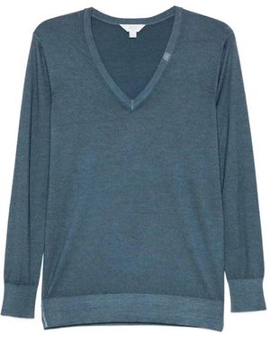 Malo Cashmere V Neck - Blue