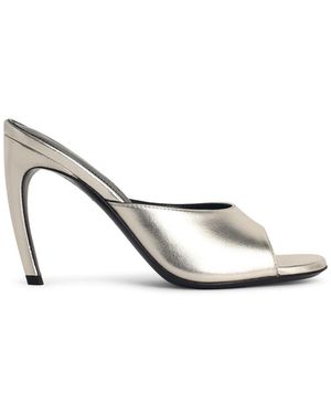 The Attico 'Betta 95' Leather Mules - White