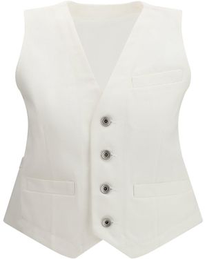 Sacai Denim Vest - White
