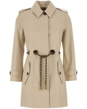 Burberry Sand Gabardine Stonehaven Trench Coat - Natural