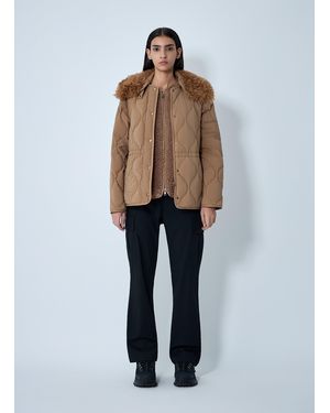Moncler Quintin 3-In-1 Shearling-Trimmed Short Down Jacket - Blue
