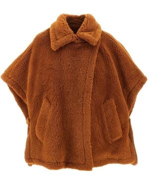 Max Mara Tebe Wool Cape - Brown