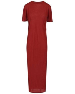 Saint Laurent T-Shirt Dress - Red