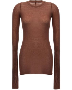 Rick Owens Rib Ls T T-Shirt in Gray | Lyst