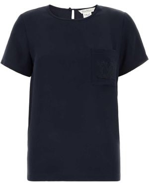 Max Mara Silk Pagano T-Shirt - Black