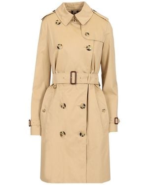 Burberry "Kensington" Classic Trench Coat - Natural