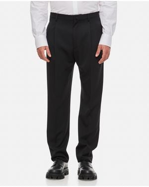 Lanvin Straight Leg Wool Pants - Black