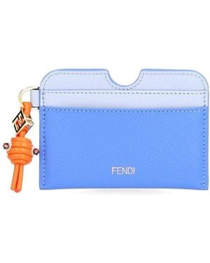 Fendi Card Case Ff Diamonds - Blue