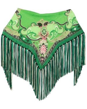 Etro Foulard With Fringe 70X70 - Green