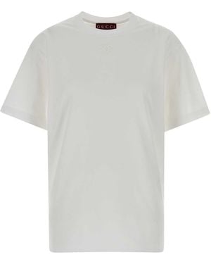 Gucci Logo Cotton T-Shirt - White