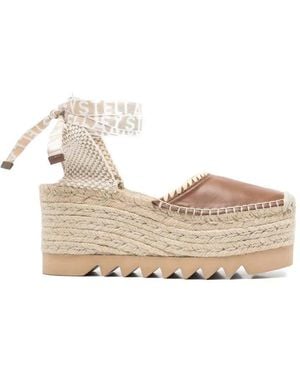 Stella McCartney Gaia Wedge Sandal With Back Strap - White