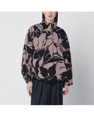Dries Van Noten Jacket With Floral Jacquard Texture - Black