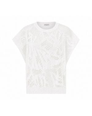 Brunello Cucinelli Dazzling Water Lillies T-Shirt - White