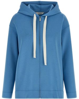 Max Mara Max Mara Cotton Hoodie Clothing - Blue
