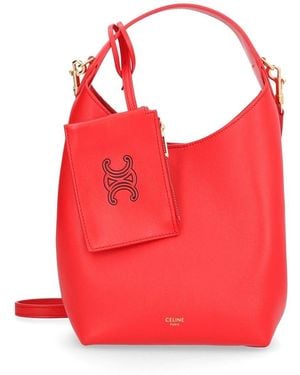 Celine Small "Hobo" Bag - Red