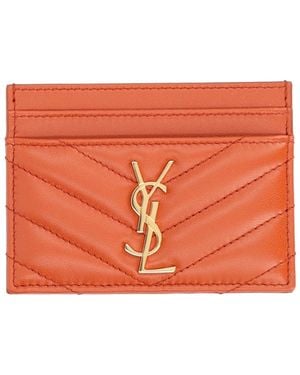 Saint Laurent Card Holder "Cassandras" - Orange