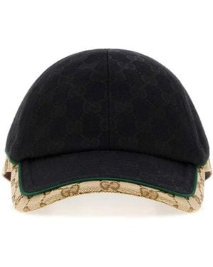 Gucci Two-Tone Gg Fabric Baseball Cap - Black