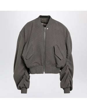 Rick Owens Taupe Tower Secchia Flight Jacket - Gray