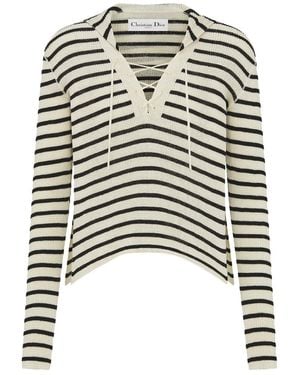 Dior Sweater With Laces On The Neckline - Black
