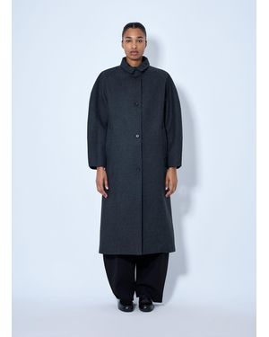 Jil Sander Single-Breasted Wool Coat - Blue