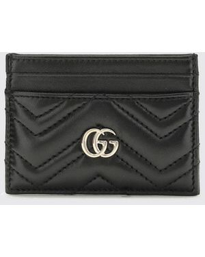 Gucci Gg Marmont Matelassé Nappa Card Holder - White