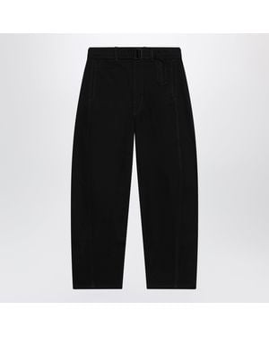 Lemaire Cotton Pants With Belt - Black