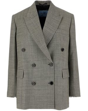 Prada Clothing Blazers & Gilets - Gray