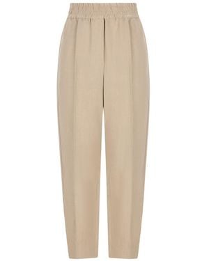 Brunello Cucinelli Linen Blend Pants - Natural