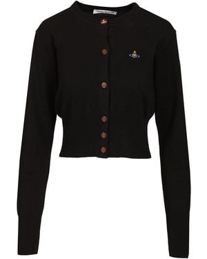 Vivienne Westwood "Bea" Cropped Cardigan - Black