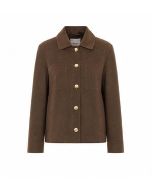 Max Mara Smmabisso Suede Shirt Jacket - Brown