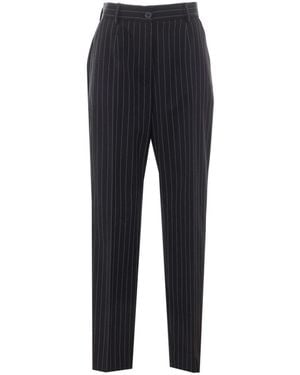 Dolce & Gabbana Dolce&Gabbana Pinstriped Wool Pants - Blue