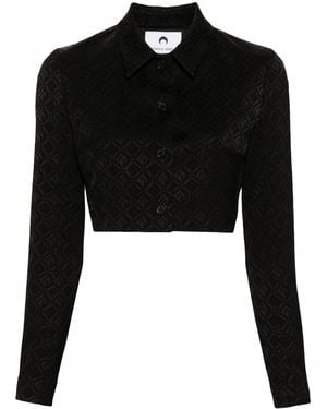 Marine Serre "Moon Diamond" Jacquard Jacket - Black