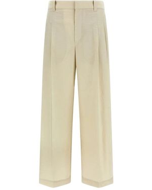Brunello Cucinelli Cotton Dress Pants - Natural