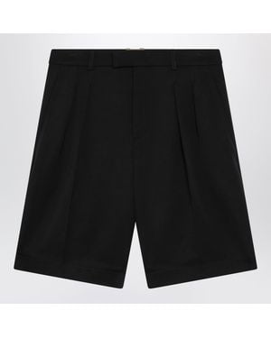 Saint Laurent Tailored Wool Bermuda Shorts - Black