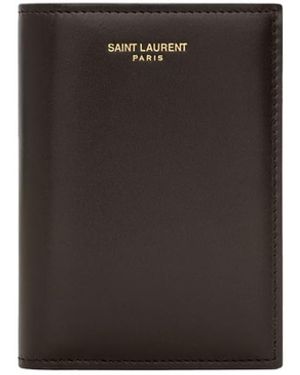 Saint Laurent Paris Credit Card Wallet - White