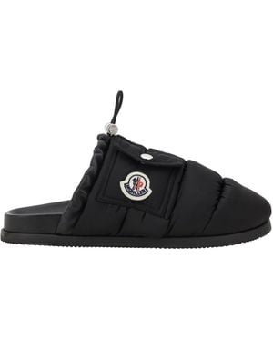 Moncler Mon Pocket Mules - Black