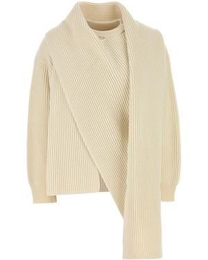 Jil Sander Ivory Wool Sweater - Natural