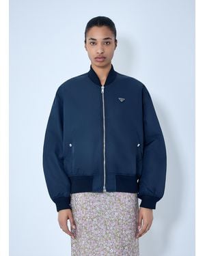 Prada Zip-Up Bomber Jacket - Blue