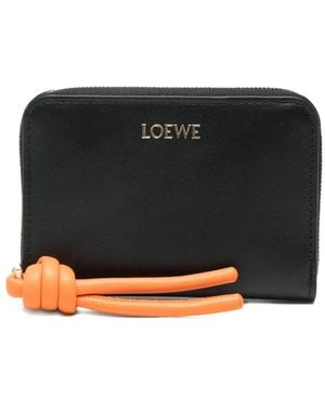 Loewe Knot Leather Coin Purse - Black