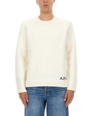 A.P.C. Premium Leather Slip-On Sneakers For - White