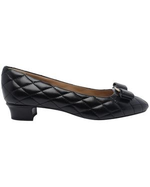 Ferragamo Vara 2.0 Quilted Pumps - Black