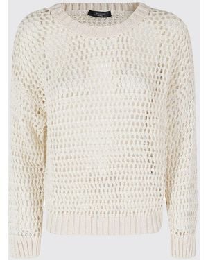 Weekend by Maxmara Linen And Cotton Crewneck Pullover By - White