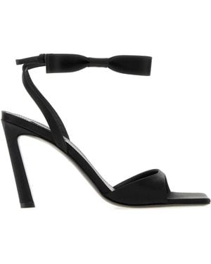 Givenchy Satin Naked Bow Sandals - Black