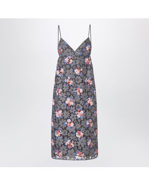 Fendi Lace Dress With Print - Blue