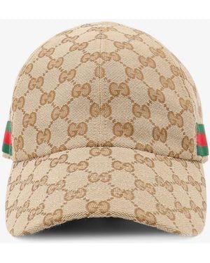 Gucci Gg Fabric Baseball Hat - Natural